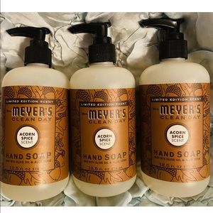 LOT Of 3 Mrs Meyers HAND SOAP Acorn Spice 12.5 Oz